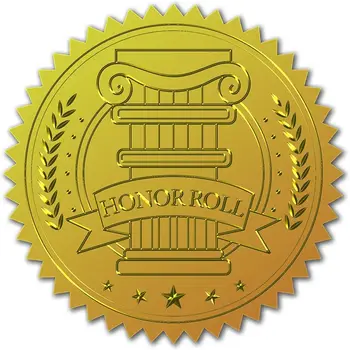 100vnt Auksinės folijos sertifikato antspaudai Garbės ritinio reljefinis auksinis sertifikato antspaudas 50 mm apvalūs lipnūs reljefiniai lipdukai