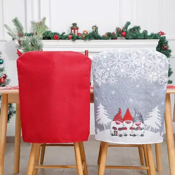 Kalėdinis kėdės užvalkalas Kalėdinės tematikos kėdės užvalkalas Šventiniai kėdės atlošo užvalkalai Ištempiami plaunami užvalkalai Kalėdoms