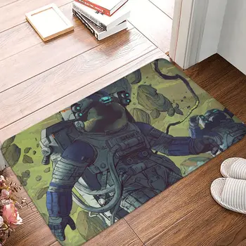 Astronautas ir kosminis neslystantis durų kilimėlis Komiksų kovos vonia Virtuvės kilimėlis Maldos kilimas Namų raštas Dekoras