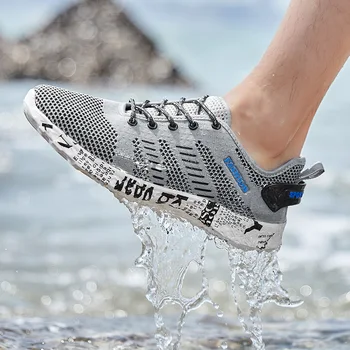 Vyriški vandens batai plius dydis 39-48 Quik džiovinantys vandens sportbačiai Vyriški lauko sportiniai bateliai 360 laipsnių kvėpuojanti vasarinė avalynė Vyras