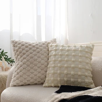 šiaurietiškas pagalvėlės užvalkalas 45x45 dekoratyvinis pagalvės užvalkalas dizainerio sofai svetainei biuro pliušinė pagalvė sofos namų dekorui