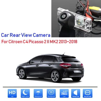 Galinio vaizdo kamera Citroen C4 Picasso 2 II MK2 2013 ~ 2016 2017 2018 Naktinis matymas HD CCD Atbulinės eigos kameros valstybinis numeris Kamera