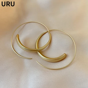 Fashion Jewelry Thin Metal Wire Gold Color Hoop auskarai moterims Moterų naujo dizaino karšto pardavimo vakarėlio dovanų aksesuarai