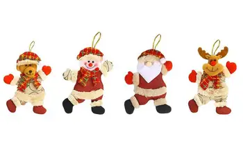 Kalėdų eglutės pliušiniai papuošalai Kalėdų senis Sniego senis Kalėdų senis Kabantis ornamentas sienoms Šventiniai namai Naujųjų metų vakarėlio dekoras