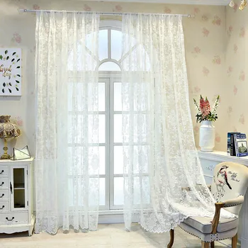 europietiško stiliaus baltas langas Tiulio užuolaidų audinys užuolaidų užuolaidos nėriniai tinklelis nuo uodų Princesės užuolaidos svetainei Miegamasis