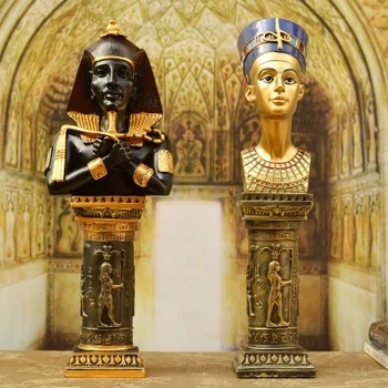 Pabėgimo kambario žaidimai verslo dovanos Senovės Egipto faraono avataro dekoravimas Pagrindinis Tutanchamono karaliaus galvos svetainė Viešbučio dekoras