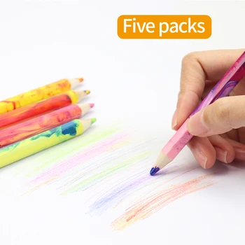 DEDEDEPRAISE 4 spalvų stori švino spalvos pieštukai mišrių spalvų pieštukai Rinkinys Tapyba Eskizavimas Medžio spalvos pieštukas Mokyklos raštinės reikmenys