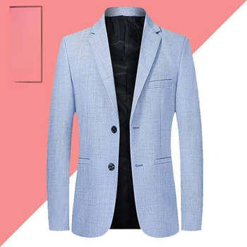 New Boutique Fashion Suit Men's Slim Fit Groom Wedding Suit Jacket Business Office Suit Casual Solid Color Suit Jacket B162