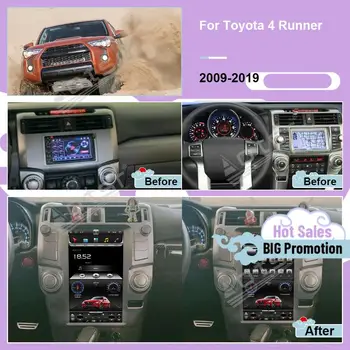 13.6 colių tesa - ekranas Android skirtas TOYOTA 4 Runner 2009 2010 2011 2012 2013 2014 2015-2019 GPS Navi Auto stereo radijo pagrindinis blokas