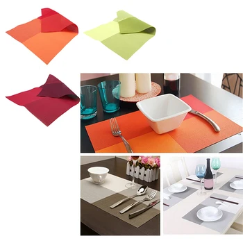 Kelių spalvų neslystantys silikoniniai placematai valgomojo stalo kilimėliai vakarienė namų virtuvės nustatymo padėklas Padėkite kilimėlį PVC