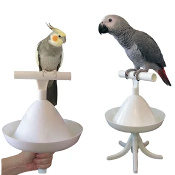 1PCS paukštis Žaislai Nešiojamas ešerys ir dresūros įrankis daugiafunkcis papūgos paukščių stovas parama mažoms ir vidutinėms papūgoms