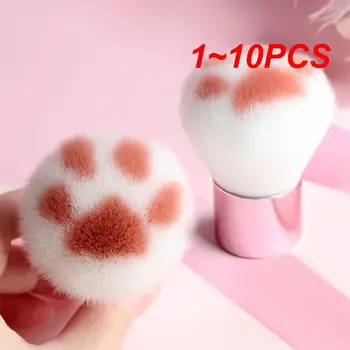 1~10PCS Cat Claw makiažo šepetėlis Grožio pudra Veido skaistalai Profesionalūs pamatiniai šepetėliai Didelė kosmetika Minkštas makiažo šepetėlis