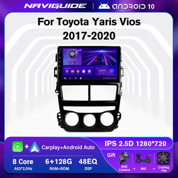 NAVIGUIDE P1 Automobilinis radijas Toyota Vios Yaris MT 2017 2018 2019 2020 navigacijos GPS automobilių multimedijos vaizdo grotuvas Stereo Carplay