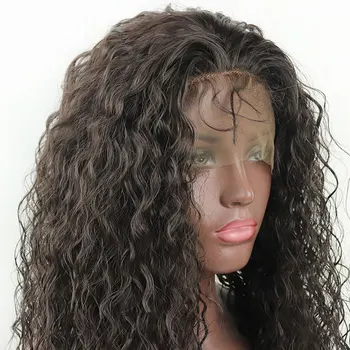 Bombshell Loose Curly Glueless Synthetic 13X4 Nėrinių priekiniai perukai Iš anksto nupešti kūdikių plaukai Aukštos kokybės karščiui atsparus pluoštas moterims
