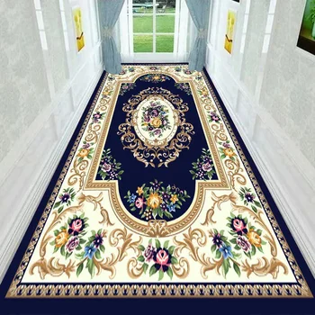 europietiško stiliaus praėjimo takas kilimas Prieškambario dekoro zona kilimas Prabangus koridorius Ilgas bėgikas Praėjimo takas Durų kilimėliai Neslidūs