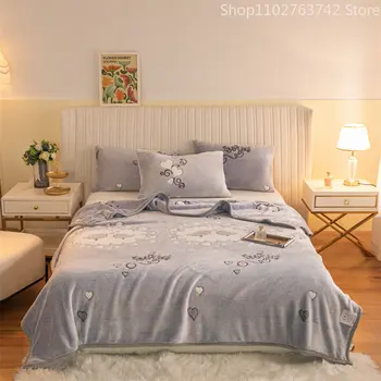 Šilta stora pledinė antklodė Minkštos žieminės lovos antklodės Pliušinės pūkuotos lovos paklodės sofos užvalkalas Minkštas mesti lovatiesę Biuro viešbučio namų dekoras