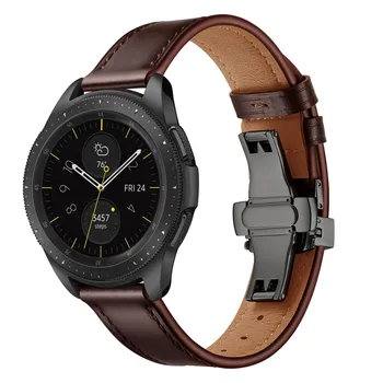 Laikrodžio juosta Samsung Galaxy Watch Active2 40 mm apyrankė 20 mm natūralios odos dirželis galaxy laikrodžiui aktyvus 2 44 mm apyrankės
