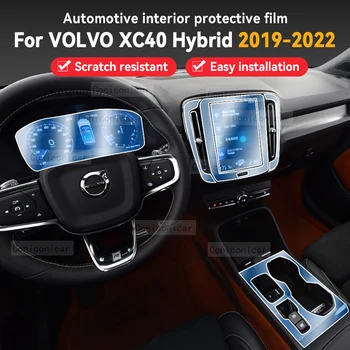 skirta VOLVO XC40 Hybrid 2019-2022 m. automobilio salono pavarų dėžės panelei Centrinė konsolė Apsauginis apsauginis dangtelis Plėvelės priedai