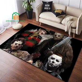 Helovino siaubo filmų personažai Kilimas miegamajam Svetainė Virtuvė Grindų kilimėliai Namų dekoras Neslidus grindų kilimėlis 15 dydžių