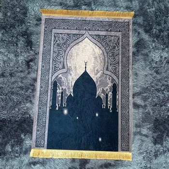 arabų musulmonų suaugusiųjų maldos kilimas su kutais Islamo geometrinio stiliaus antklodė Miegamasis Virtuvė Dulkėms atsparus neslystantis dekoro durų kilimėlis