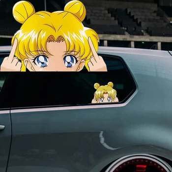 Jūreivio mėnulio lipdukai Anime automobilis Vinilas Peekeris Vandeniui atsparūs lipdukai Automatiniai priedai Langų kemperiui Nešiojamas kompiuteris Riedlentės dekoravimas