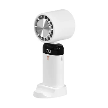 2023 Naujas šaldymo rankinis ventiliatorius mini sulankstomas skaitmeninis ekranas Nutildyti darbalaukį lauko šviesa mažas nešiojamas pakabinamas kaklo ventiliatorius