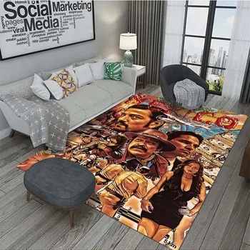 Filmas narcos spausdinti kūrybinis kilimas miegamasis Svetainė Sofa Kilimas Vidaus neslidus minkštas grindų kilimėlis Mados namų dekoravimo dovana