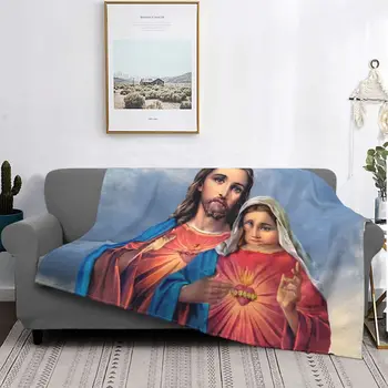 Dvynių širdys labai arti viena kitos Jėzus Kristus Gimimo antklodė Vilna Lengvos mėtomos antklodės sofos lovatiesei