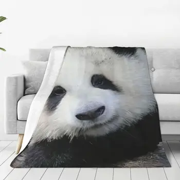 Huahua Panda Animal Blanket Soft Plush Anti-Pilling Flanel Throw Antklodės lengvoms priežiūros mašinų kelionėms