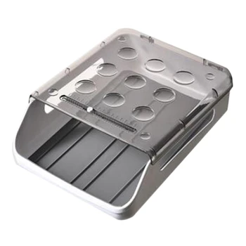 NEW-Auto Roll Transparent Egg Tray Storage Box Storage Box Holder Egg Skelter