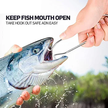 Nerūdijančio plieno burną palaikantis kabliukas, žvejybos reikmenys, žuvies burnos plėtimo įrankis
