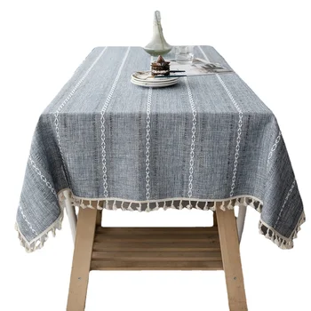 Battilo Lino Stačiakampė staltiesė Neperšlampamas kavos stalo užvalkalas valgomojo stalo dekorui Lauko stalo drabužiai atostogoms