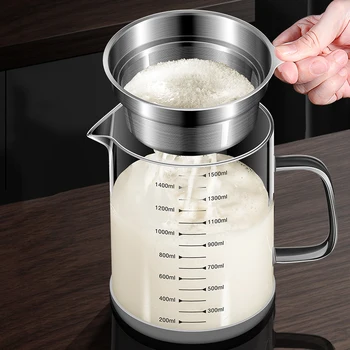 Sojų pieno filtras Virdulys Stiklinis buitinis virtuvės sulčių filtras Puodas Didelės talpos arbatos puodas su filtro ekranu alaus gamybai