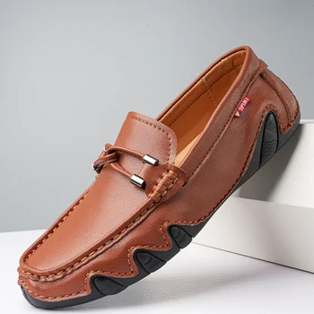 Laisvalaikio odiniai batai vyrams Nauji sportiniai bateliai Prabangūs sportiniai bateliai Patogūs juodi klasikiniai suknelės batai Socialiniai loaferiai Batai Vasara