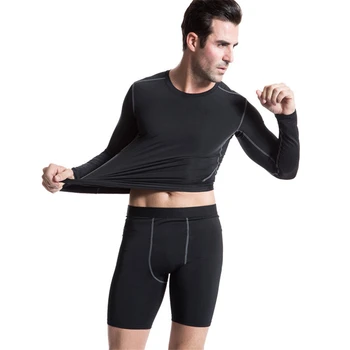 Vyriški sportiniai šortai Gimnastikos marškinėliai Jogger sportinės kelnės Greitai džiūstantis pagrindo sluoksnis Vyrai Bėgančios pėdkelnės Boksininkai Apatiniai drabužiai Suspaudimo apačia