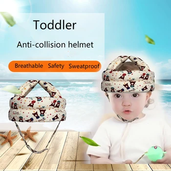Reguliuojama vaikų ausų apsaugos kepurė Mažylio galvos apsauginis dangtelis Saugumas išmokite vaikščioti Kepurė Šalmas Vaikai Apsauga nuo susidūrimo