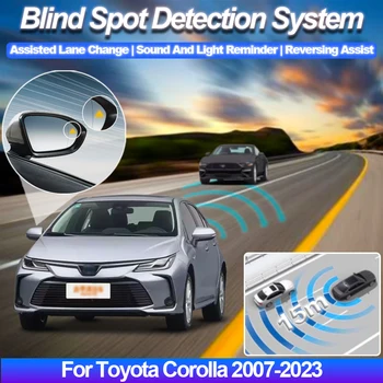 Car BSD BSM BSA Galinio vaizdo veidrodėlis Aklosios zonos aptikimo sistema Eismo juostos keitimo asistentas Radaro parkavimo jutiklis Toyota Corolla 2007-2023
