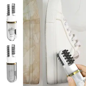 Travel Sneaker Cleaner 2 in 1 Dvipusis batų valymas Šepetys Batų valiklis Purškiamas daugkartinis giluminio valymo purškiklis sofai