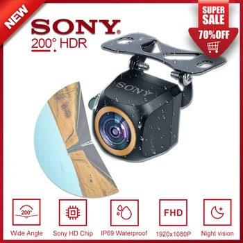 GcPaSr AHD 1920x1080P Telecamera per Retromarcia per auto 200 ° Fisheye Golden Lens Full HD Visione Notturna Veicolo Posterore