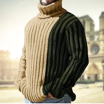 Vyriški žieminiai megztiniai Megztiniai Laisvalaikio ilgarankiai megztiniai Megztiniai su aukšta apykakle Megztiniai Vyriški trikotažai