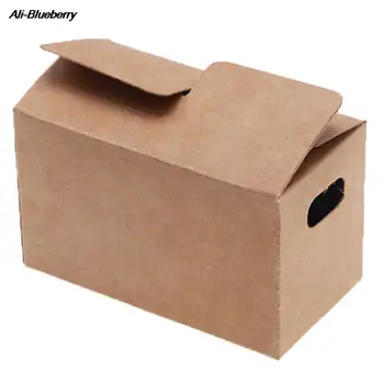 2vnt Dollhouse Express dėžutė Miniatiūrinė sulankstoma popierinė dėžutė Lėlių namų dekoro baldų aksesuarai vaikams