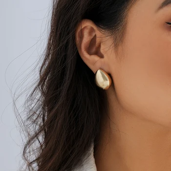 Lacteo Geometriniai smeigės auskarai Moteriški papuošalai 2023 Madinga paprasta aukso spalva ant ausies Auskarai Moteriški aksesuarai Kpop vestuvės