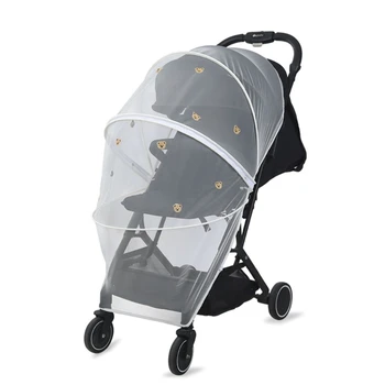F62D Universal Mosquitoes Cover Insect Shield Netting Baby Stroller MosquitoNet Full Cover Carrycot Net Pram priedai