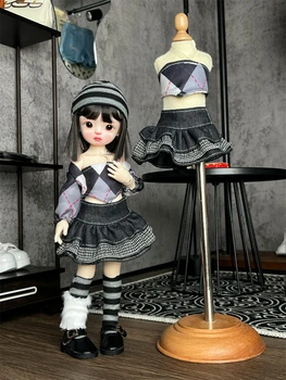 BJD lėlių drabužiai, tinkami 1/6 dydžio mielos lėlės Harajuku stiliaus BJD lėlių drabužiai 1/6 komplekto lėlių aksesuarai (6 balai)