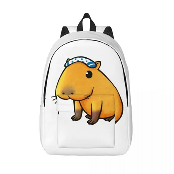 Mielos Capybara drobės kuprinės Laukiniai gyvūnai Pietų Amerikos koledžo mokyklos kelioniniai krepšiai Moterys Vyrai Knygų krepšys tinka 15 colių nešiojamas kompiuteris