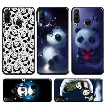Cute Baby Panda dėklas, skirtas Huawei P30 Lite P40 P20 Pro P Smart Z 2019 Mate 20 Lite Nova 5T Honor 50 10i 8X 9X