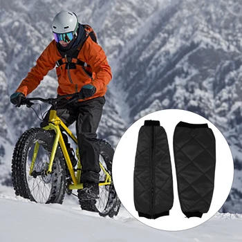 Žiemos šiltos kelio pagalvėlės Vėjo nepraleidžiančios kojų rankovės, skirtos slidinėti Motociklas Dviratis Apsauginis Užtrauktukas Koja Šiltesnis Kelias