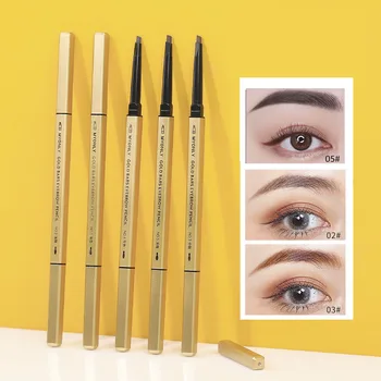 Neperšlampamas akių kontūro pieštukas Antakių pieštukas su akių antakių šepetėliu Universali korėjietiška kosmetika moterims Lygi akių antakių rašiklių sudėtis