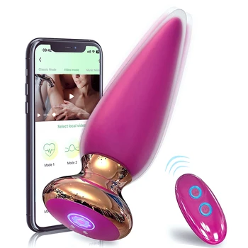 Belaidis nuotolinis analinis vibratorius Sekso žaislas vyrams Moterys Analinis kištukas Vyrų prostatos masažas Makštis G Spot Dildo vibratorius Išangės užpakalio kištukas