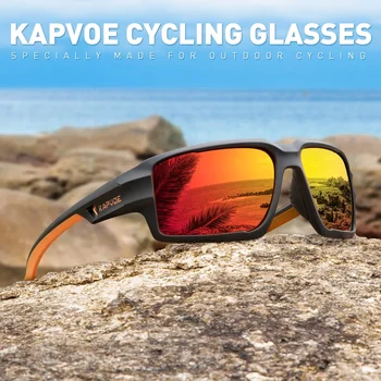 Kapvoe Poliarizuoti dviračių akiniai Dviračių akiniai Nuo saulės Moteris Dviračių akiniai UV400 Lauko vyras MTB Sportinis plento dviratis Akiniai